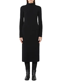Wool and Cashmere Slim Fit Dress