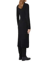 Wool and Cashmere Slim Fit Dress