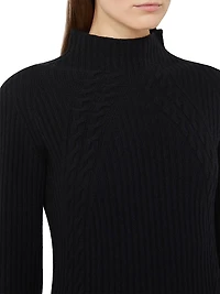 Wool and Cashmere Slim Fit Dress