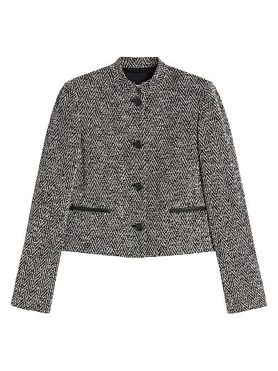 Bouclé Jersey Cropped Jacket