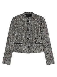 Bouclé Jersey Cropped Jacket