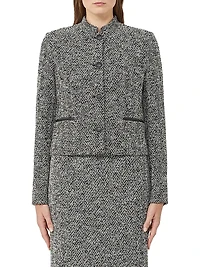 Bouclé Jersey Cropped Jacket