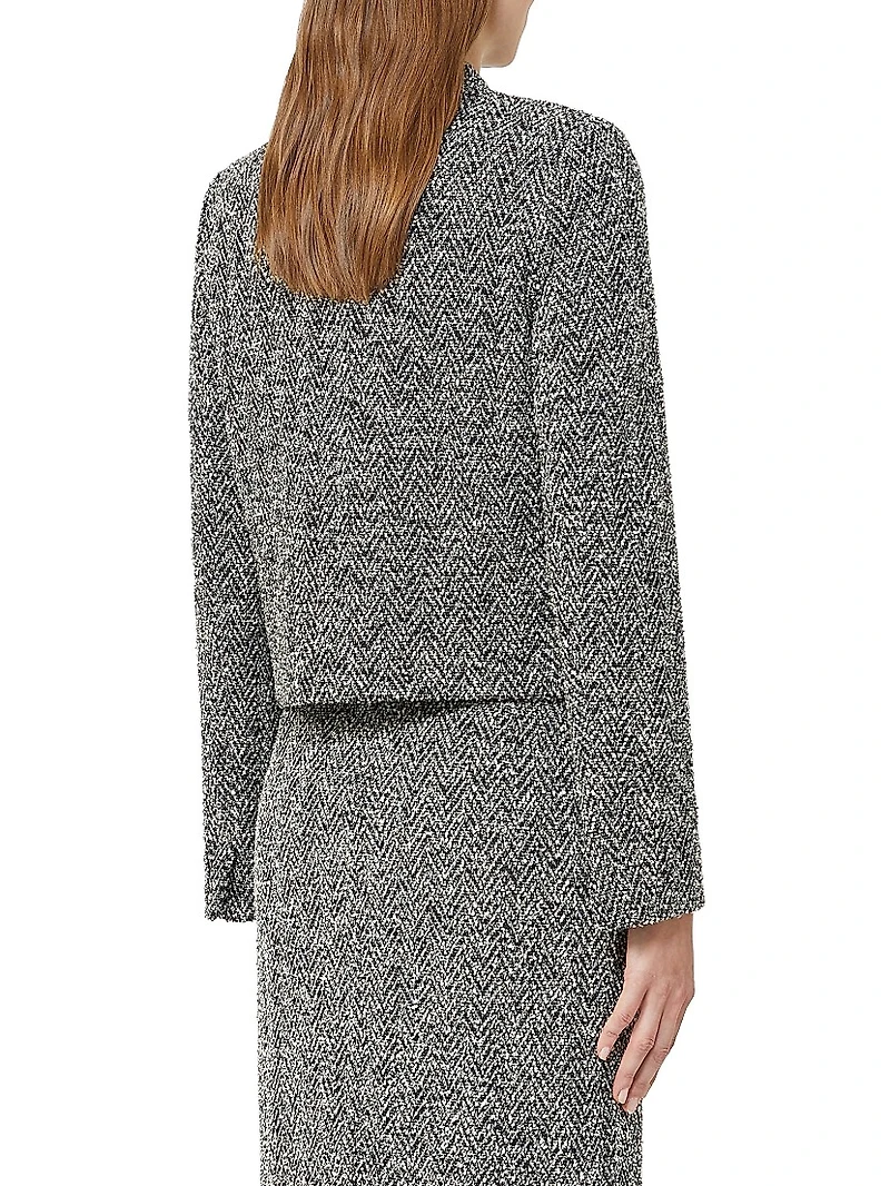 Bouclé Jersey Cropped Jacket