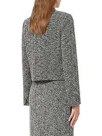 Bouclé Jersey Cropped Jacket