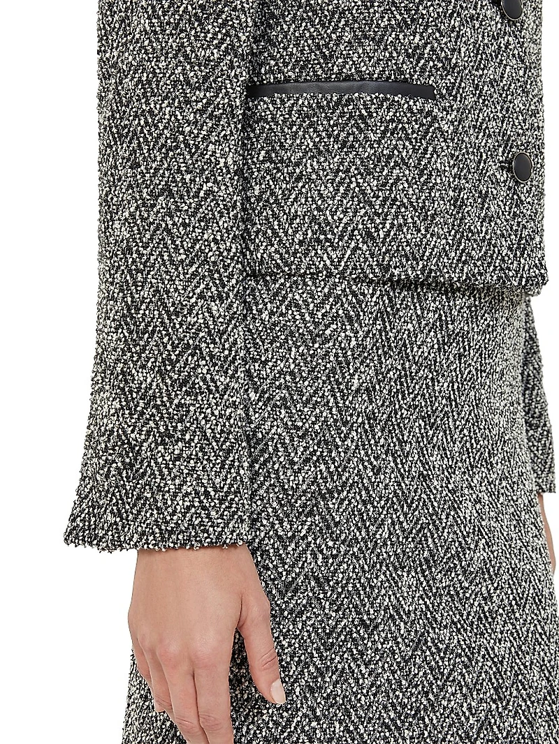 Bouclé Jersey Cropped Jacket