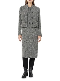 Bouclé Jersey Cropped Jacket