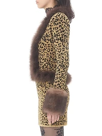 Jacquard Animal Print Lurex Knit Jacket