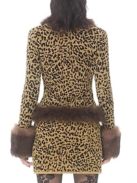 Jacquard Animal Print Lurex Knit Jacket