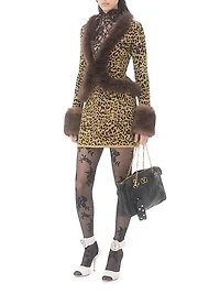 Jacquard Animal Print Lurex Knit Jacket