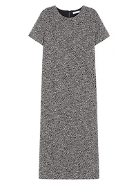 Bouclé Jersey Midi Dress