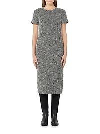 Bouclé Jersey Midi Dress