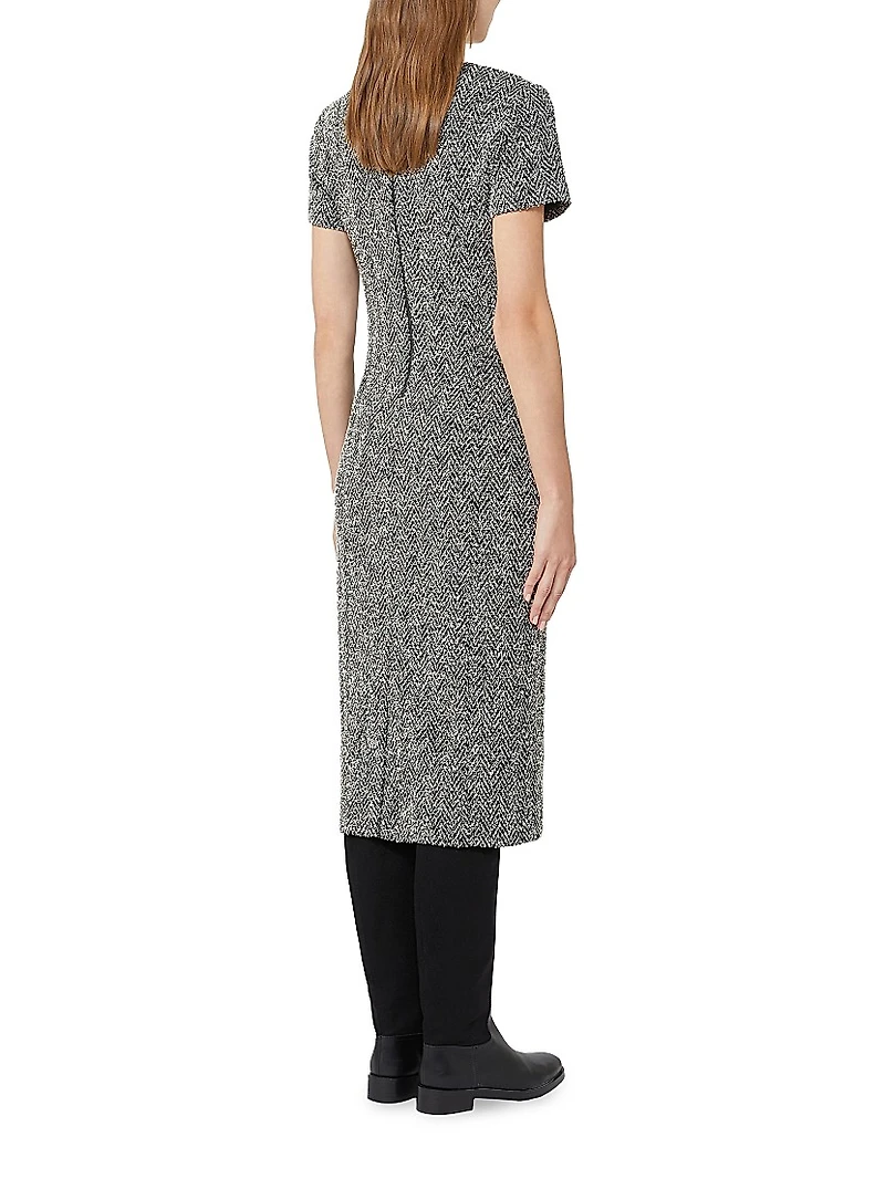 Bouclé Jersey Midi Dress