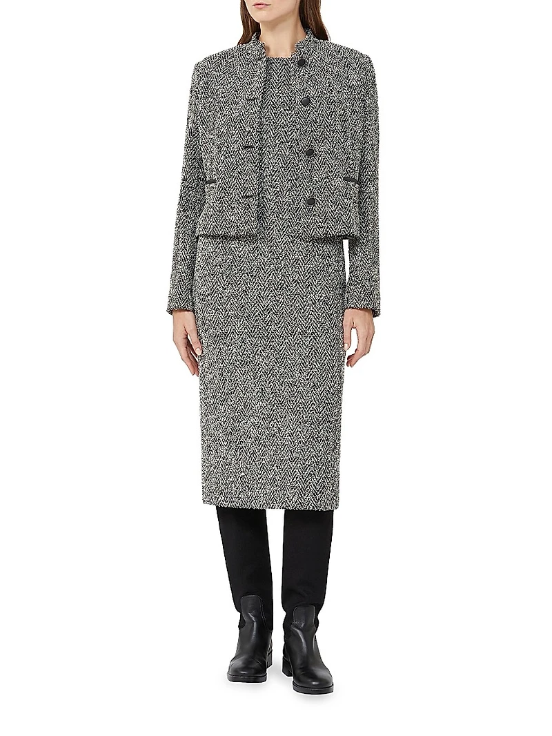 Bouclé Jersey Midi Dress