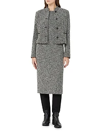 Bouclé Jersey Midi Dress
