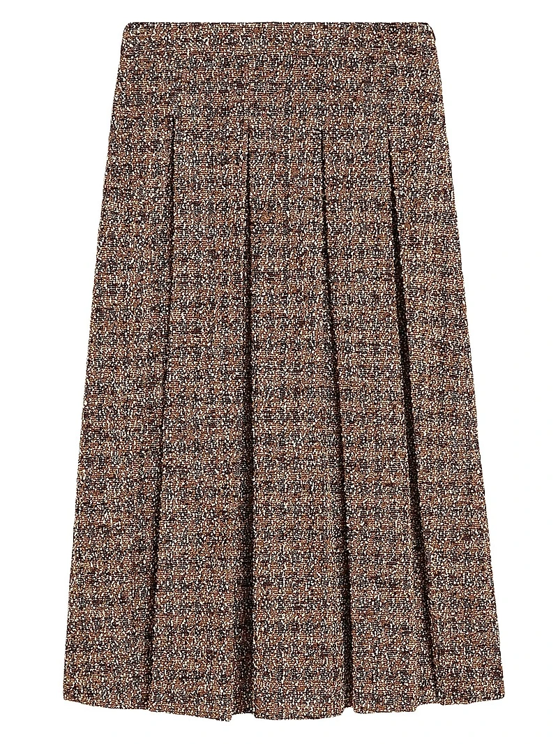 Bouclé Jersey Pleated Skirt