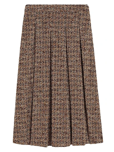 Bouclé Jersey Pleated Skirt