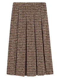 Bouclé Jersey Pleated Skirt