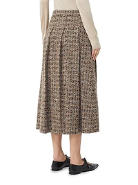 Bouclé Jersey Pleated Skirt