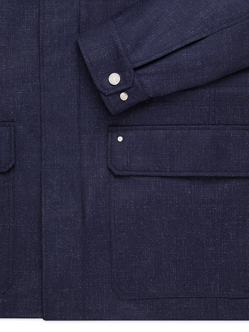 Field Jacket Fine Wool and Silk Blend