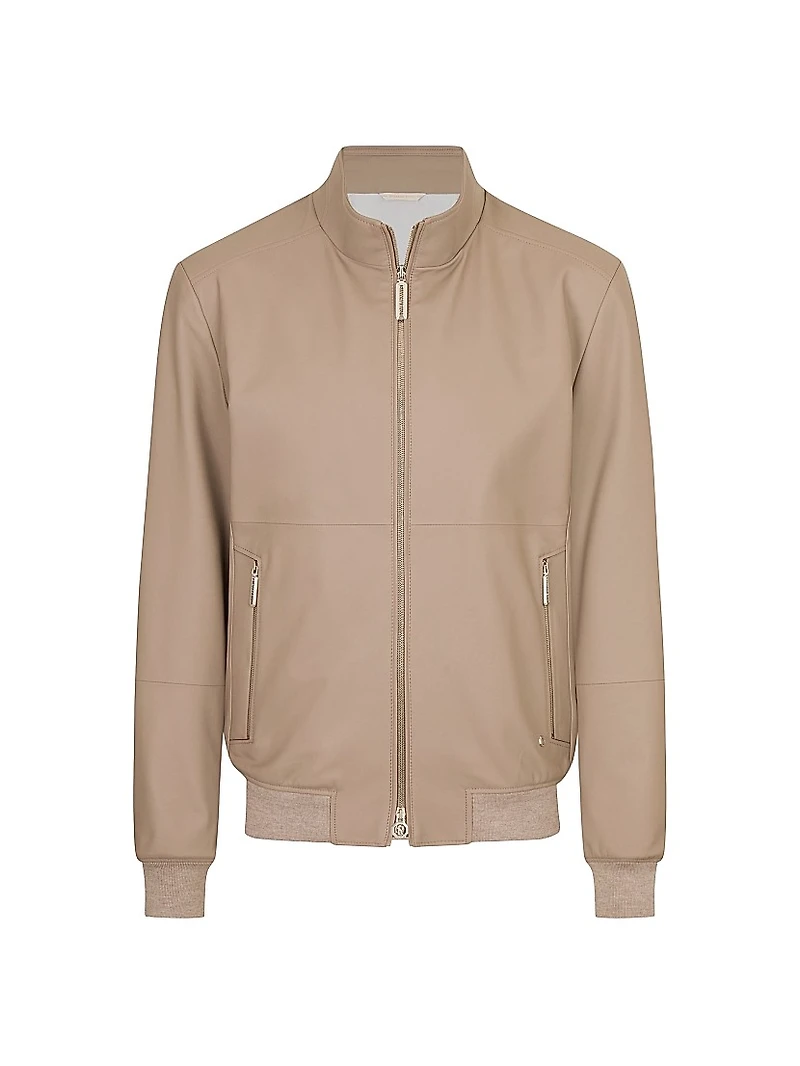 Lamb Leather Blouson Jacket