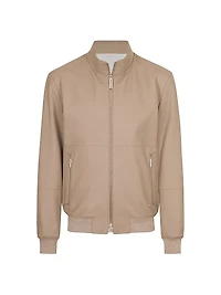 Lamb Leather Blouson Jacket