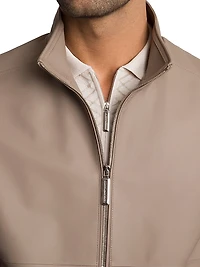 Lamb Leather Blouson Jacket