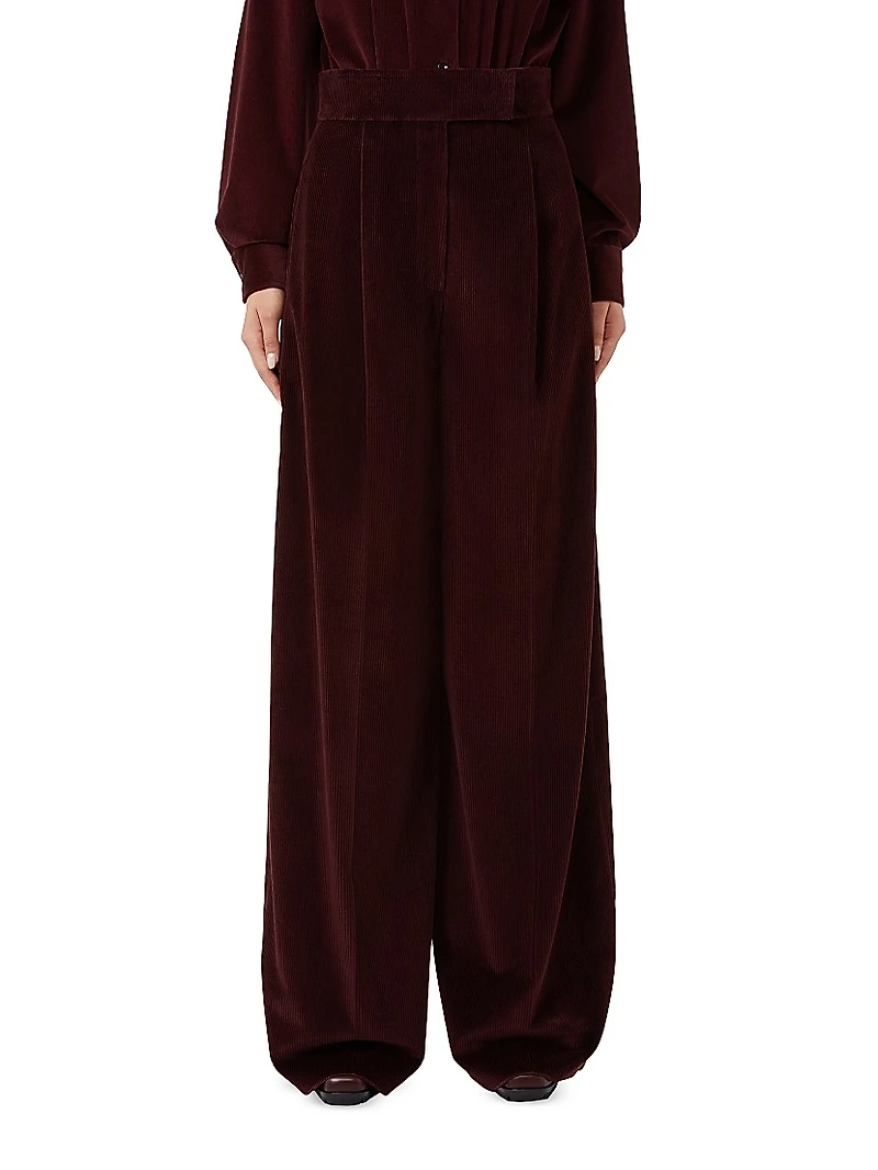 Wide Leg Corduroy Trousers