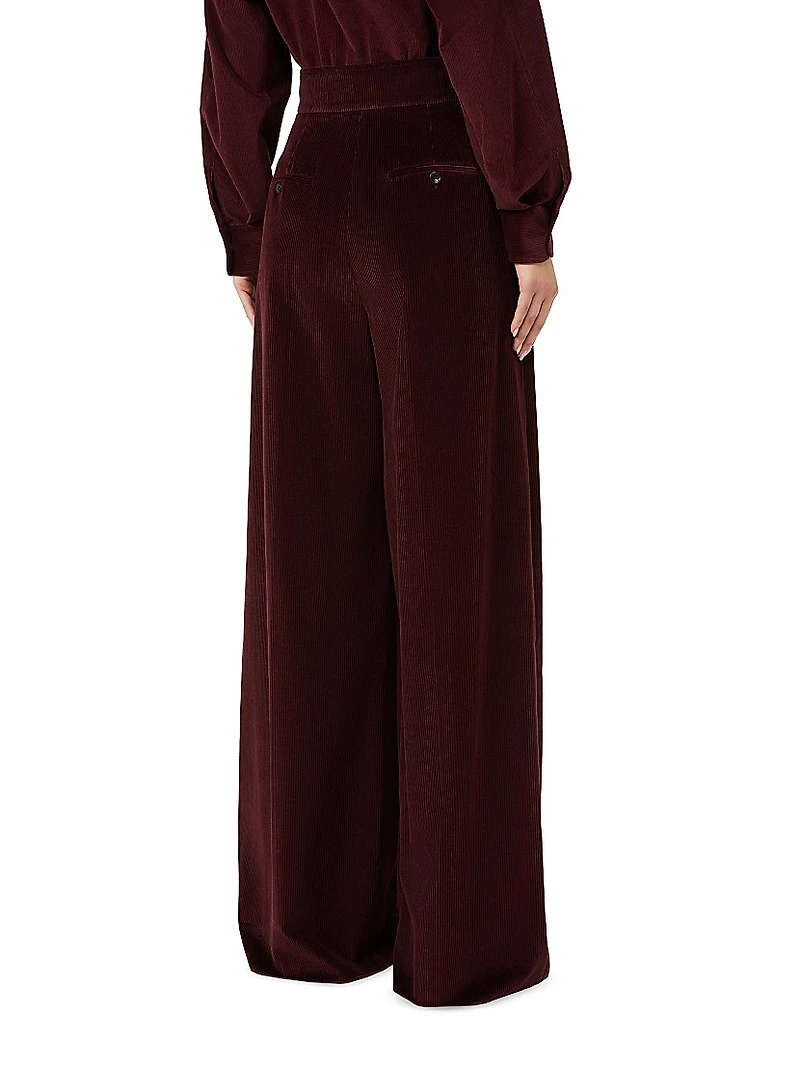Wide Leg Corduroy Trousers