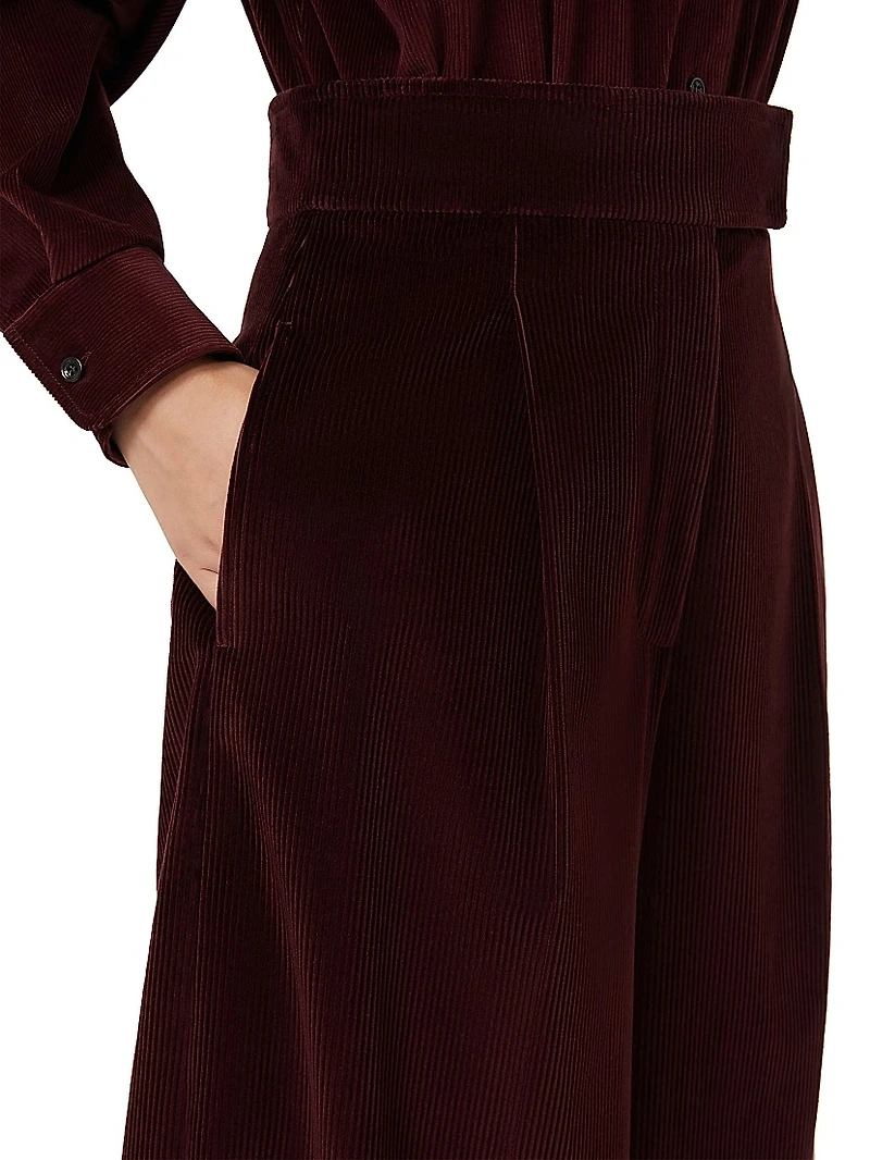 Wide Leg Corduroy Trousers