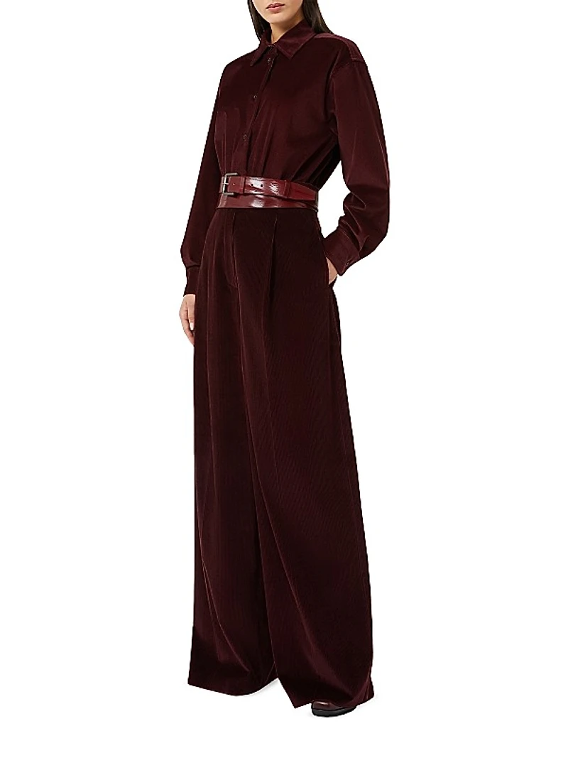 Wide Leg Corduroy Trousers