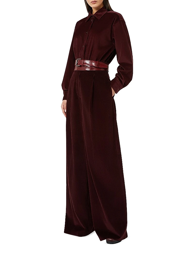 Wide Leg Corduroy Trousers