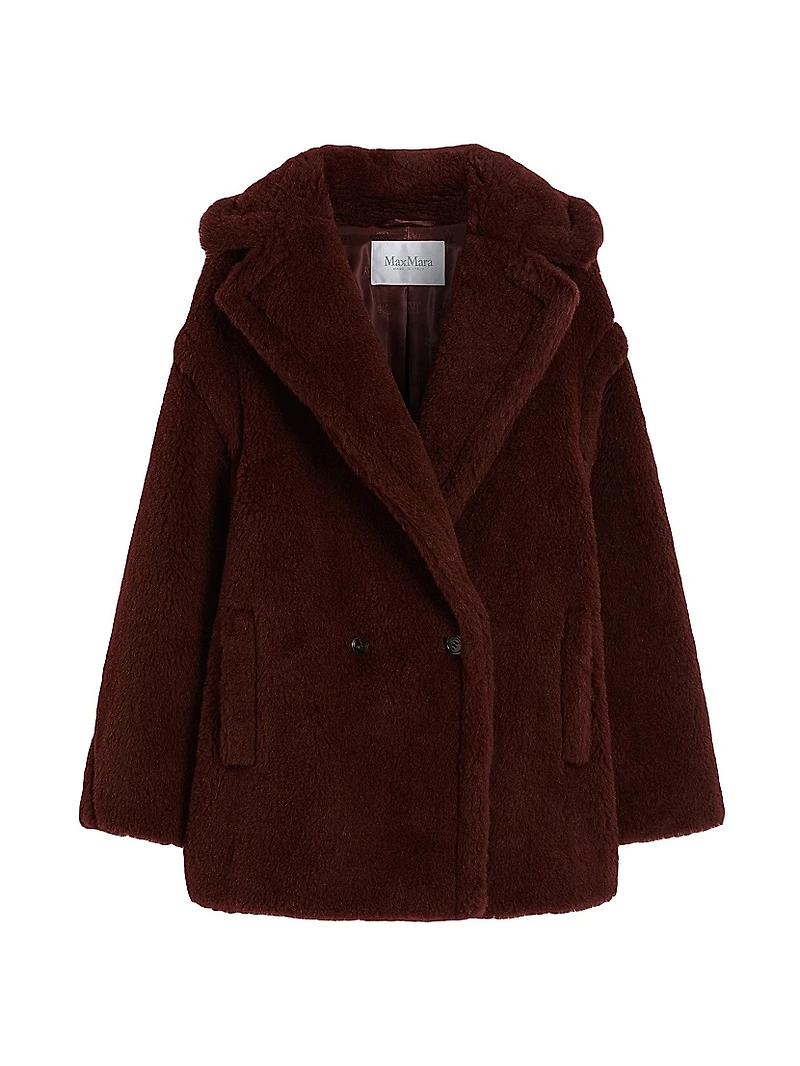 Short Teddy Bear Icon Coat Alpaca and Wool