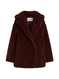 Short Teddy Bear Icon Coat Alpaca and Wool