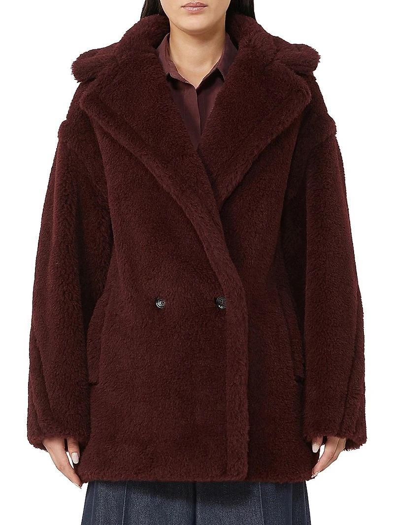Short Teddy Bear Icon Coat Alpaca and Wool