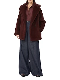 Short Teddy Bear Icon Coat Alpaca and Wool