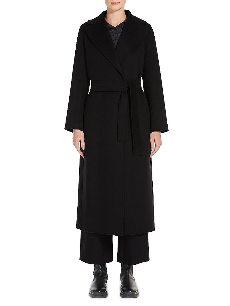 Wool Drap Wrap Coat