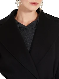 Wool Drap Wrap Coat