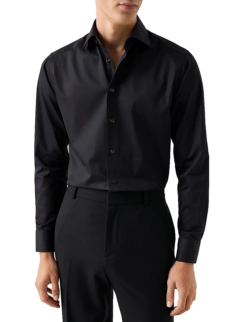 Slim-Fit Elevated Twill Shirt