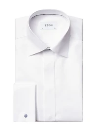Contemporary-Fit Fly Front Formal Shirt