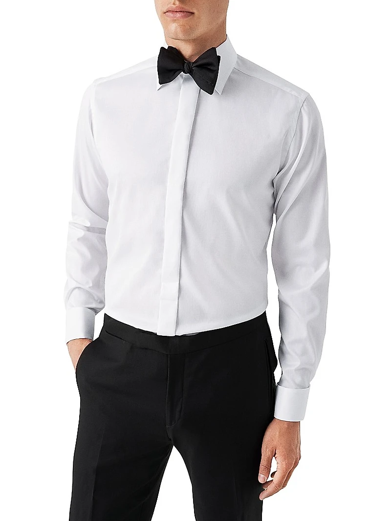Contemporary-Fit Fly Front Formal Shirt