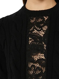 Wool and Cashmere Jumper with Lace