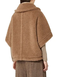 Boxy Cape Alpaca and Cashmere Teddy Fabric