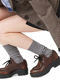 Laced Fumé Leather Loafers