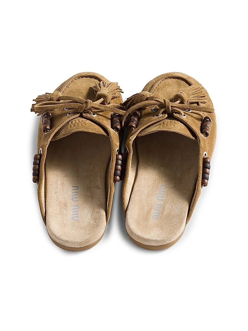 Suede Leather Mules