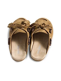 Suede Leather Mules