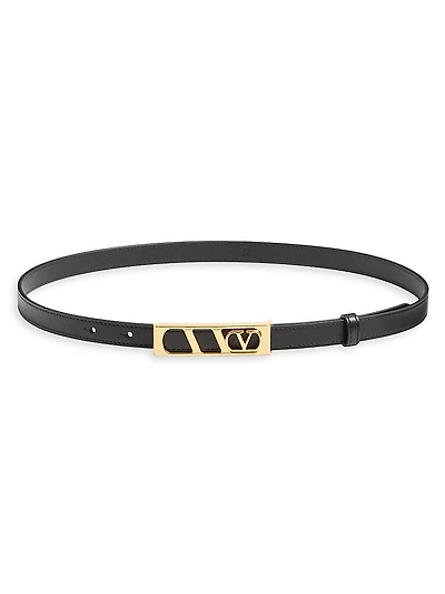 Vlogo Signature Belt Shiny Calfskin Mm
