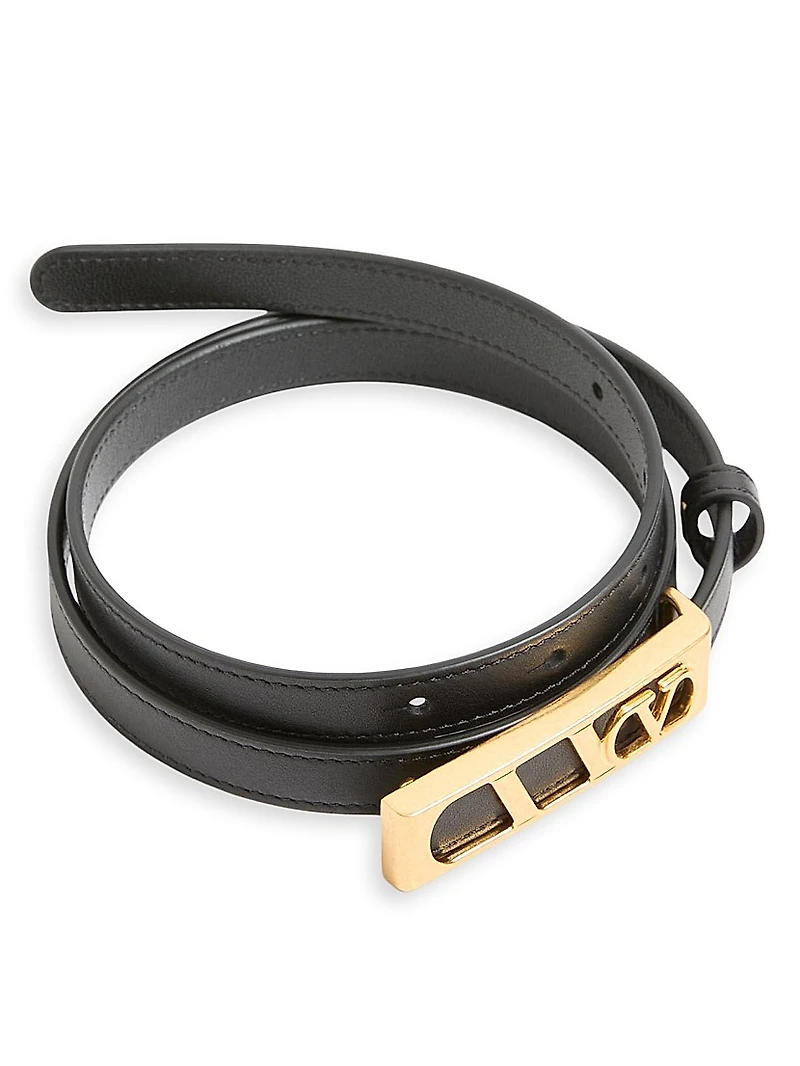 Vlogo Signature Belt Shiny Calfskin Mm