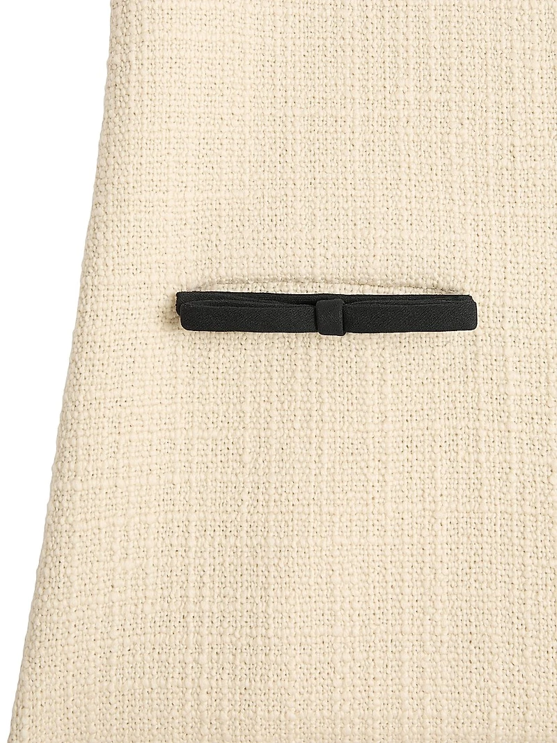 Short Dress Plain Wool Tweed