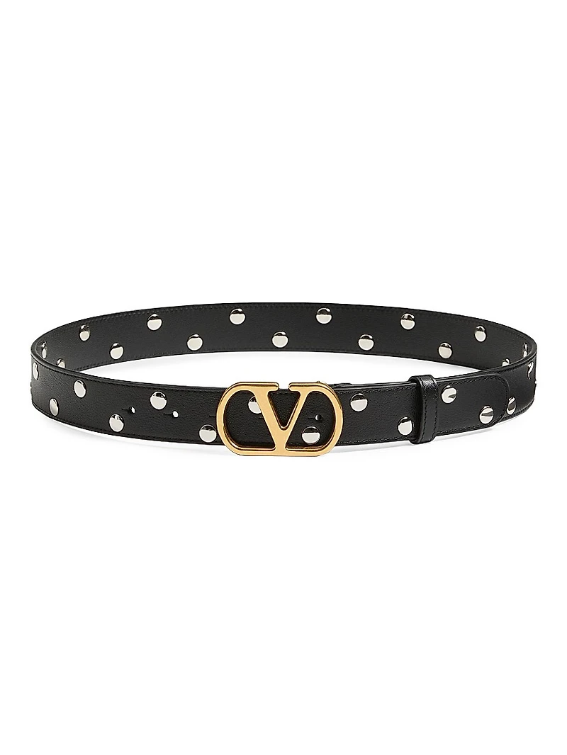 Vlogo Signature Belt Shiny Calfskin 30 Mm