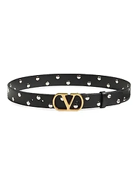 Vlogo Signature Belt Shiny Calfskin 30 Mm